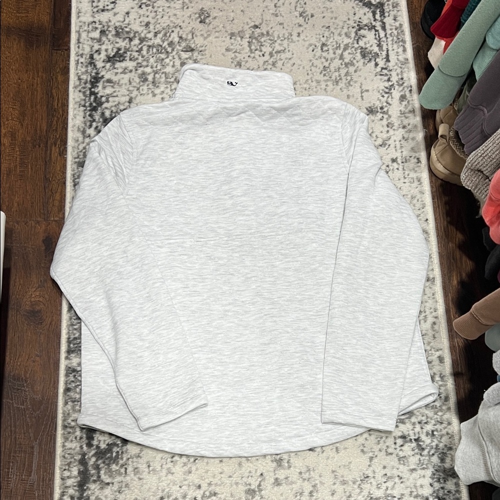 Vineyard Vines Light Gray Snap Pullover - image 4